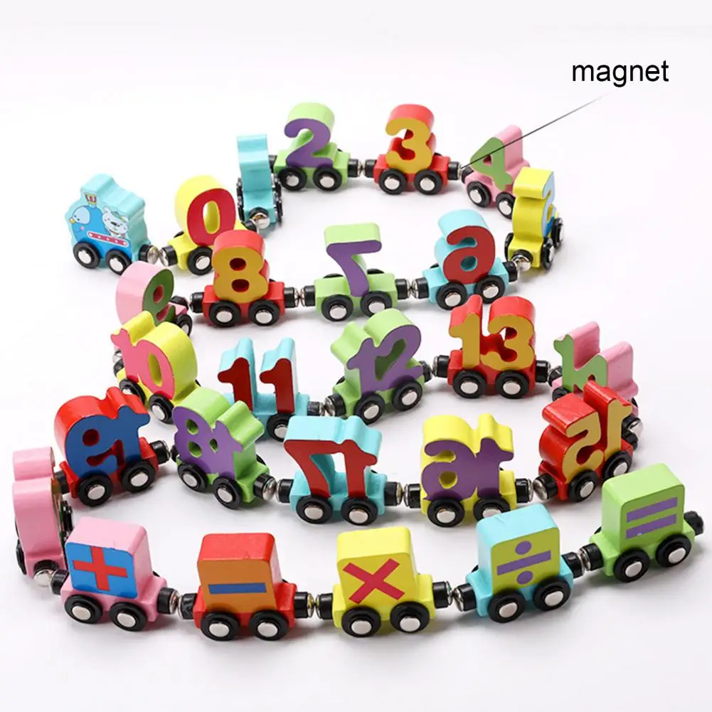 27 шт./компл. магнитная игрушка-поезд с цифрами алфавита магнитные подарки для