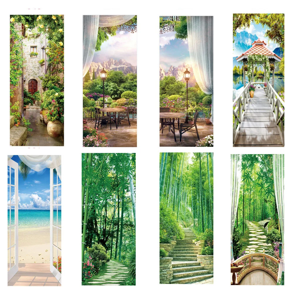 3d наклейки на двери для межкомнатных дверей самоклеющиеся настенные украшения