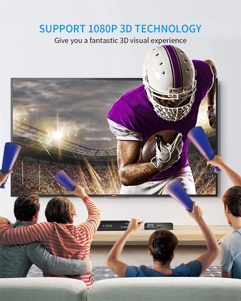 Адаптер ProAV 1080P HDMI для внешних компонентов 720P RGB VGA видеоадаптер с R/L RCA и оптическим