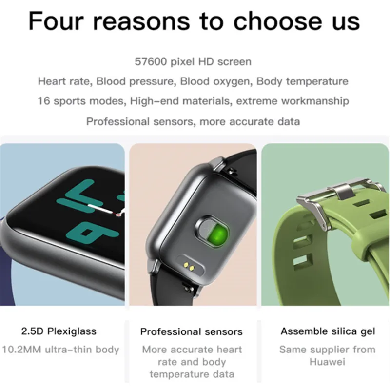 smart watch men women led full touch fitness tracker blood pressure waterproof smartwatch for android ios from xiaomi youpin free global shipping