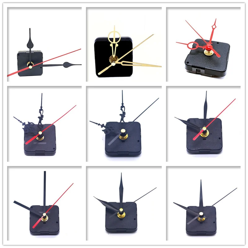 16 стилей Настенный механизм для часов тихий кварцевый длинный вал Игла DIY