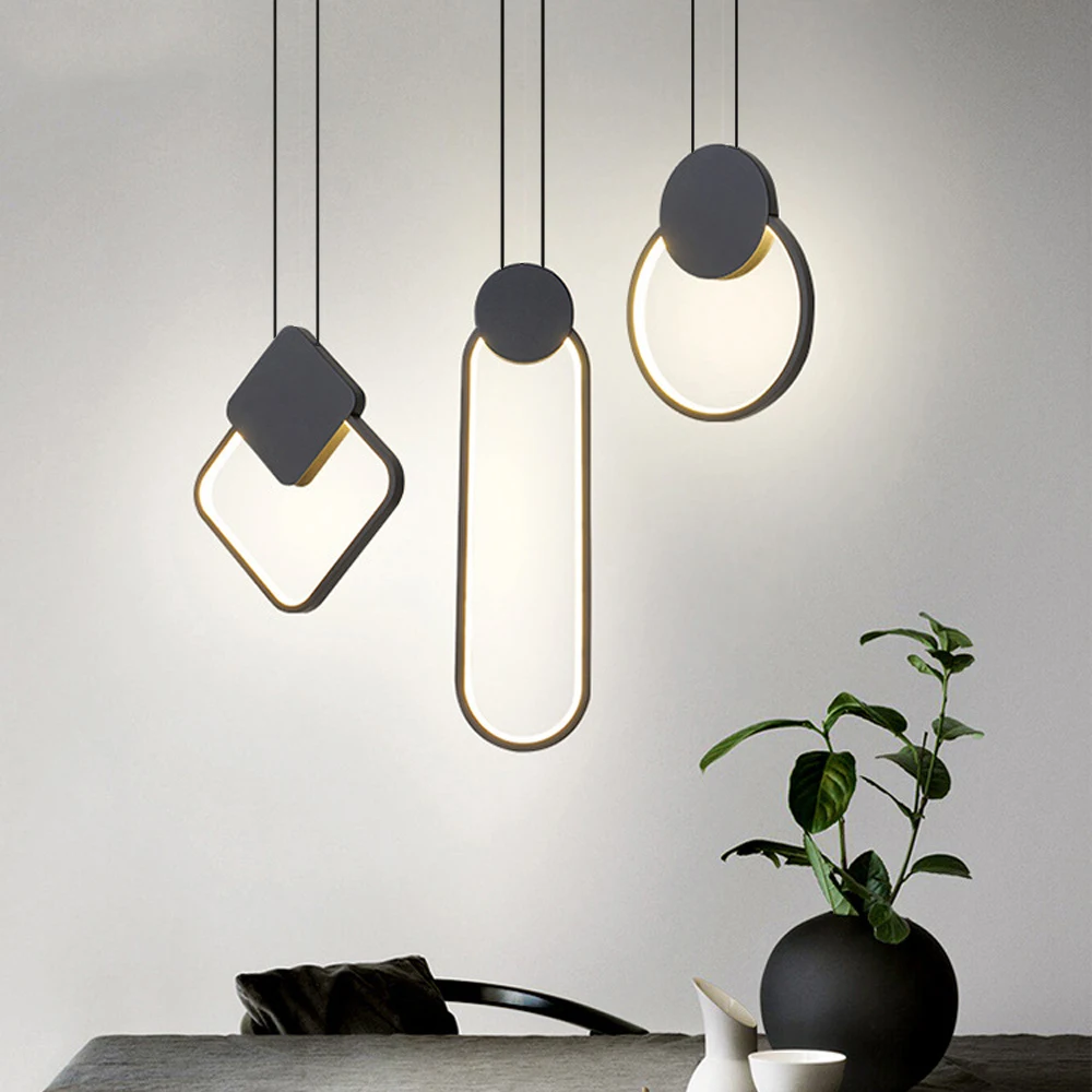 

1/3 Heads Modern LED Pendant Lights Nordic Bedside Hanging Lamp Ceiling Chandelier for Home Bedroom Living Room Decor Luminaire