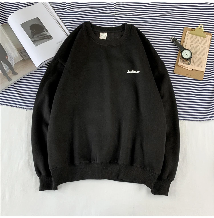 Privathinker корейский письмо печатных негабаритных толстовки для женщин Осень Зима теплые плотные розовые кофты женские Harajuku пуловер