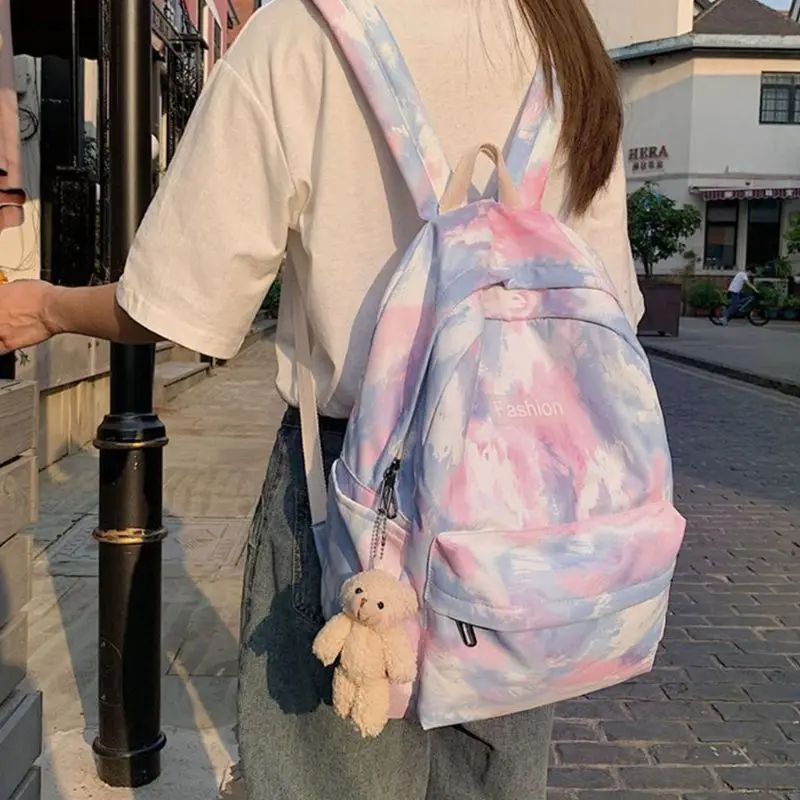 

Women Backpack Mixed Color School Travel Daypack for Teenager Girls