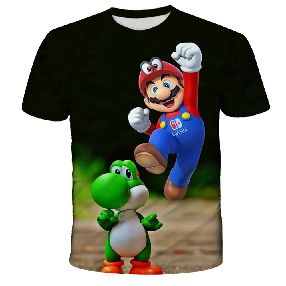 

Super Mario 3D Boys Print Girls' Funny T-shirts 2020 Summer Clothing Baby T-shirts Street 999