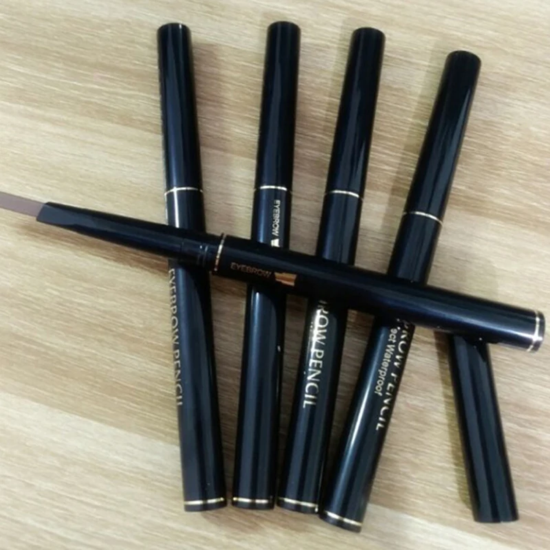 Прочный вращающийся треугольный карандаш для бровей и с кисточкой 5 цветов