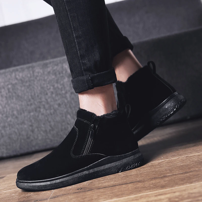 Новинка модные мужские ботинки коллекция 2019 года Мужская зимняя обувь зимние на