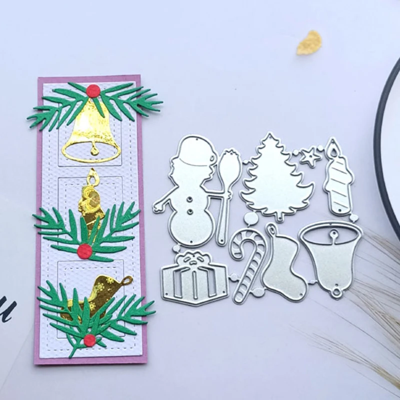 

Snowman Bell Christmas Tree 2021 New Metal Cutting Scrapbook Mold Making Greeting Card Craft 2021 New DIY Art Paper Cutting