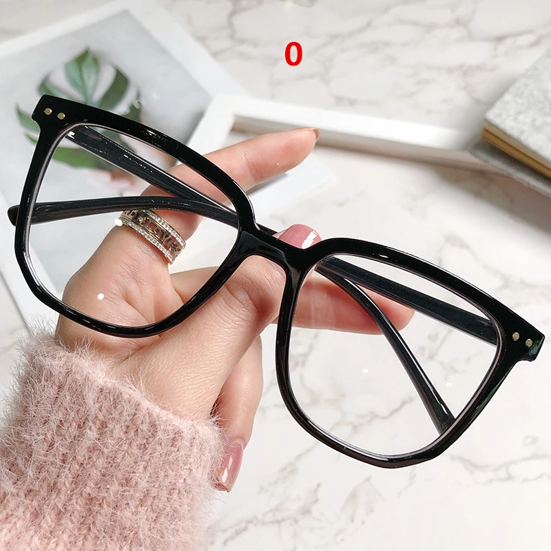 

Glasses Women Men Oversized Square Myopia Eyeewar Prescription Glasses for Sight Minus -1.0 1.5 to -6