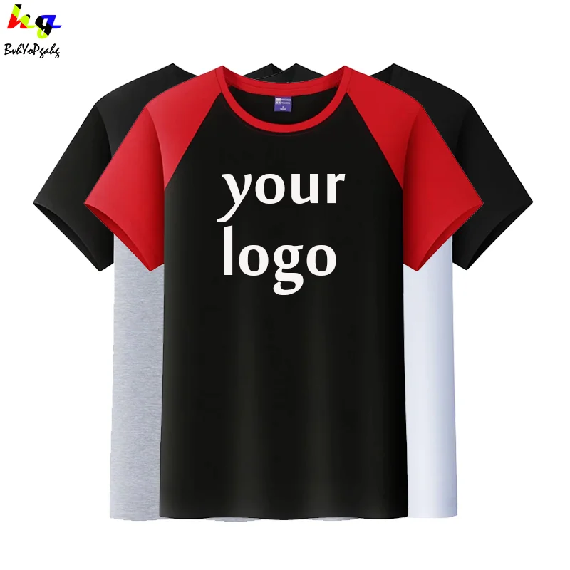 

Raglan men's T-shirt custom / design LOGO summer men's and women's children's casual T-shirt personality logo team top