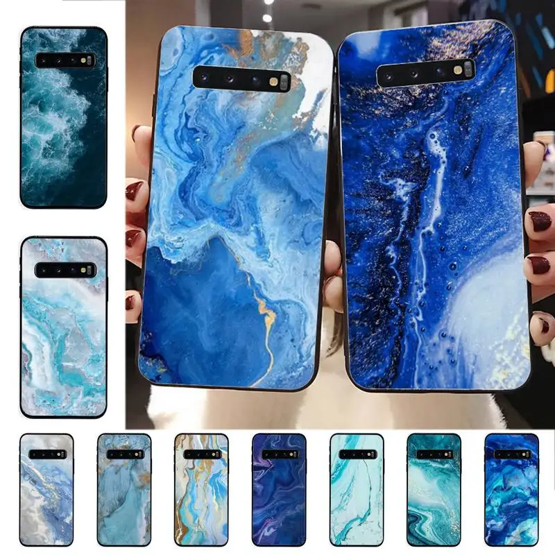 

YNDFCNB Gradient Ocean Marble Phone Case for Samsung S10 21 20 9 8 plus lite S20 UlTRA 7edge