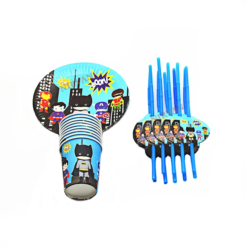 Набор одноразовых тарелок и чашек 30/60 шт.|Одноразовая посуда для вечеринок| |