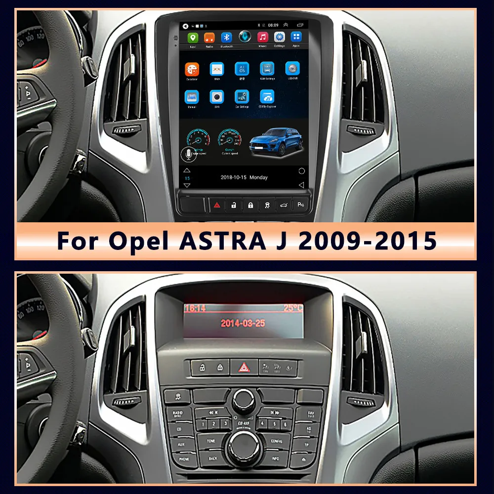 Android 10.0 For Opel Astra J Vauxhall Buick Verano 2009-2015 Multimedia Video BT Car Radio 2Din 4G WIFI Carplay Head Unit - купить по