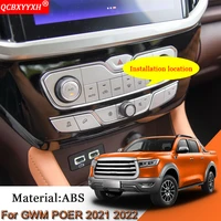 car styling car air conditioning switch sequins internal decoration stickers auto accesorries for great wall gwm poer 2021 2022