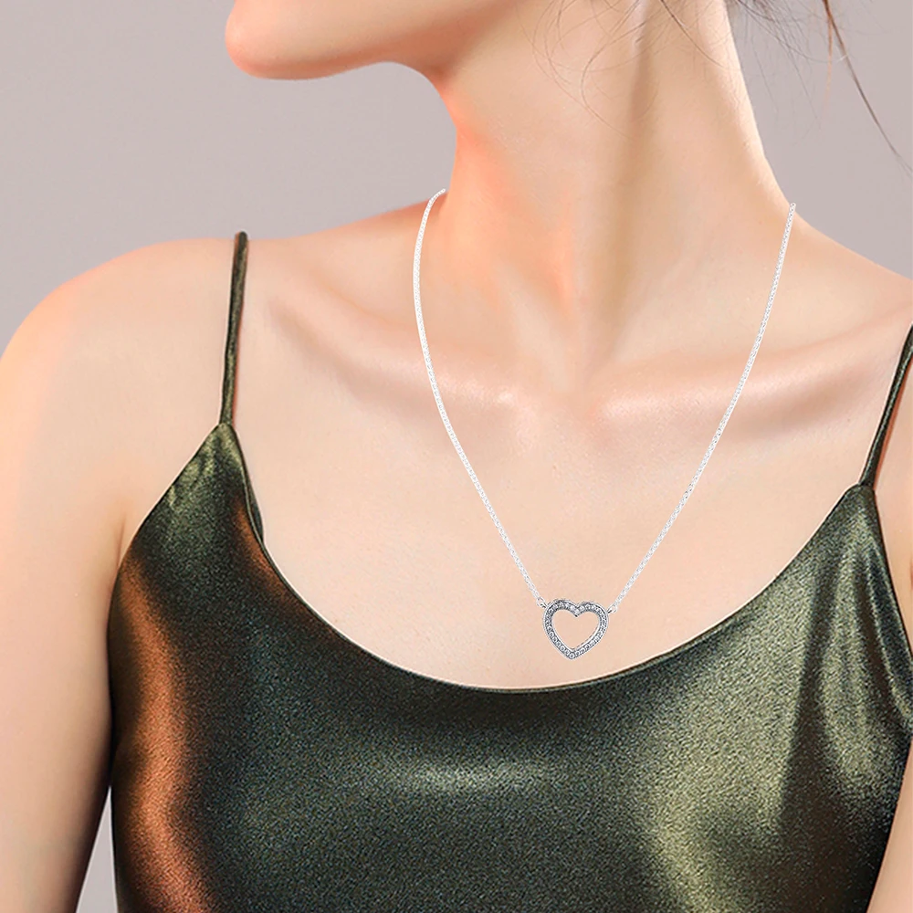 Ожерелье с подвеской в виде сердца из стерлингового серебра 925 пробы Largos De Moda
