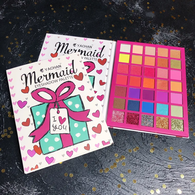 Новый дизайн 35 цветов негабаритная палитра теней для век матовая блестящая пудра