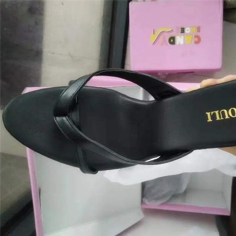 Model catwalk sexy high heels flip-flops, 13 cm bright high heel pole dance sexy nightclub slippers