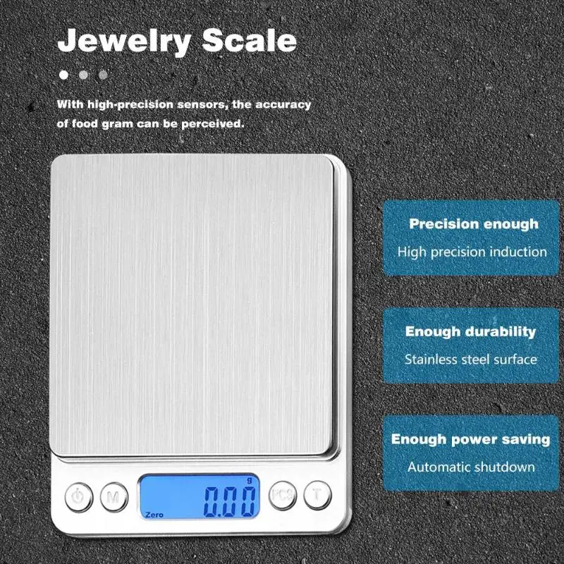 Практичные точные цифровые весы электрические из нержавеющей стали ювелирные