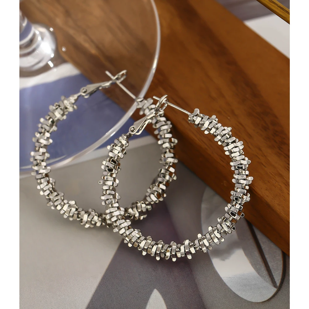 Yhpup Trendy Round Circle Hoop Earrings Brand Minimalist Copper For Women Statement Jewelry Bijoux Femme Party Gift | Украшения и