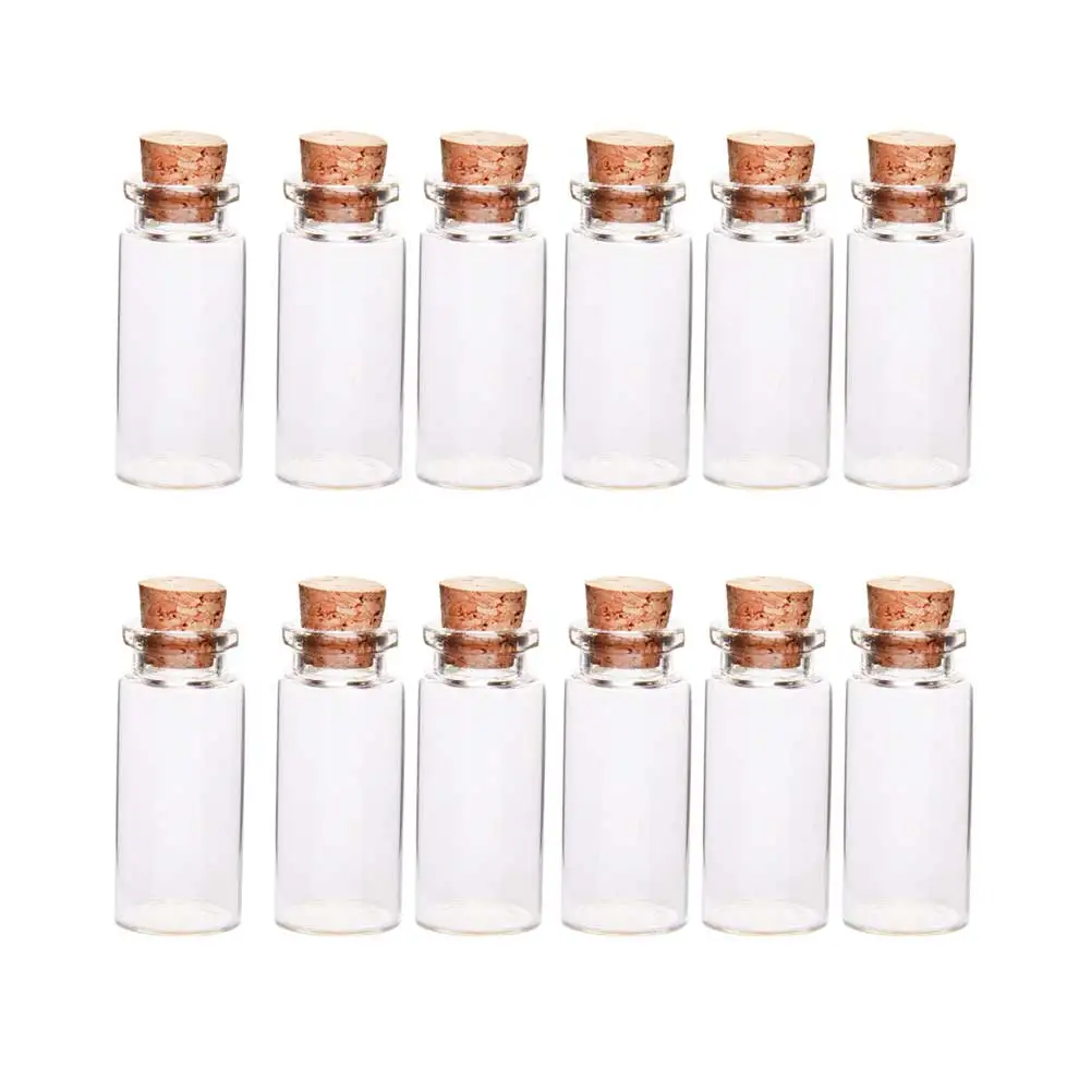

Mini Small Glass Bottle Transparent Durable Bottle Vials Cork with Cork Stopper for DIY Wedding Decoration Party Favors