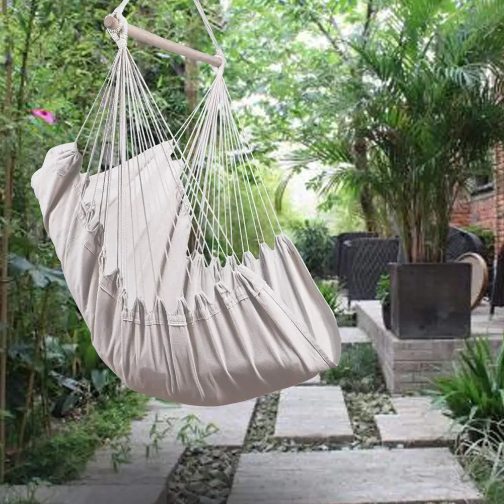 

Portable Travel Camping Hanging Hammock Rope Chair Swing Chair Seat Garden Outdoor Home Swing Bed Lazy Chair Hammock Swings