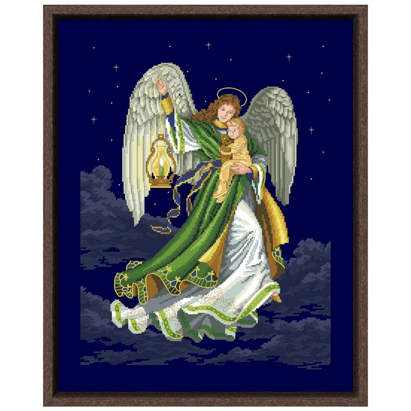 Набор для вышивки крестом Angel of dreams сказочный дизайн узора 18 карат 14 11 темно-синий