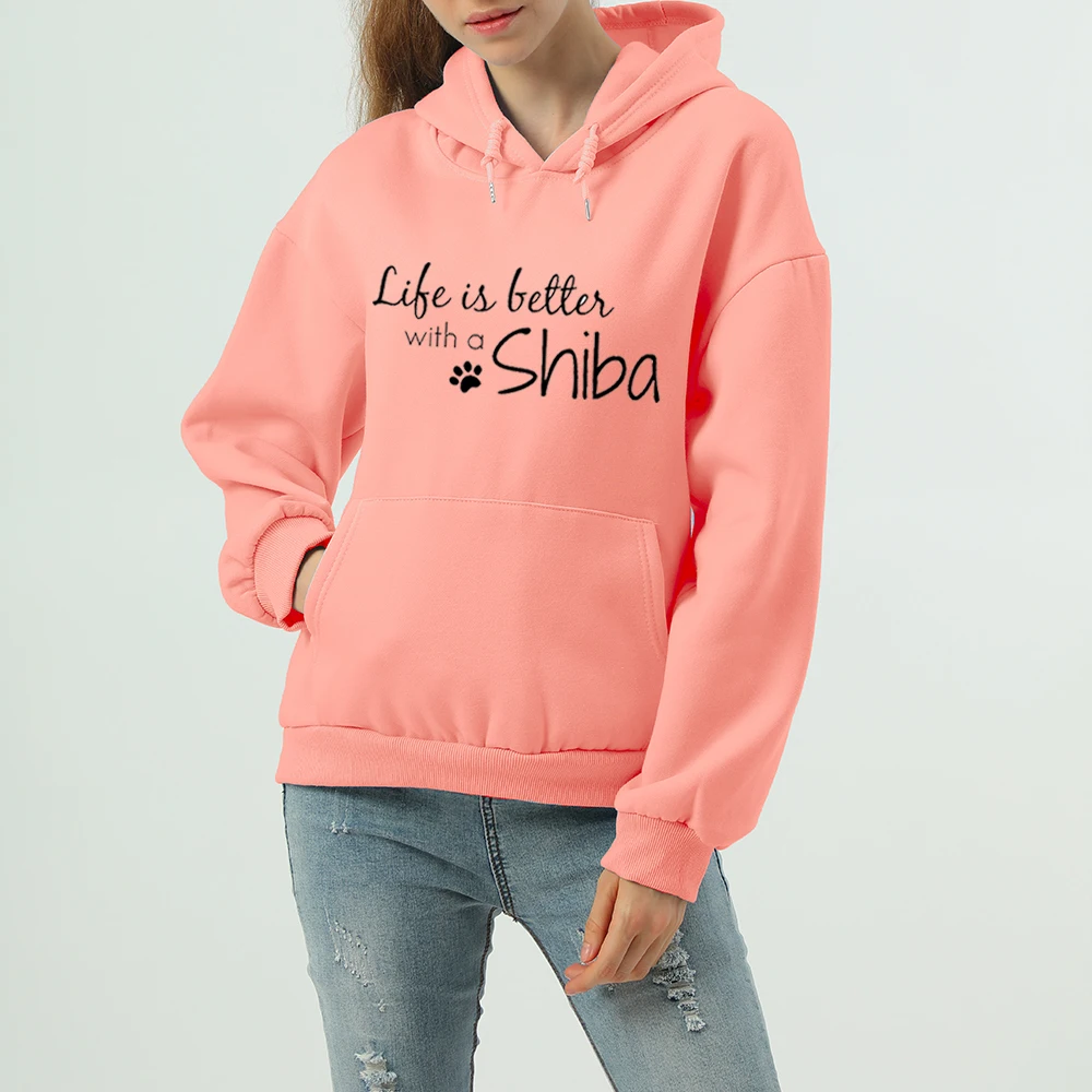 Толстовка с надписью Сиба-ину забавные хлопковые толстовки в стиле Харадзюку