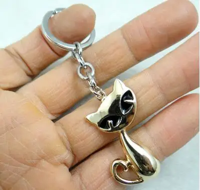 Креативная Мода брелок золотой Кот подвеска Подарочный инструмент мужские