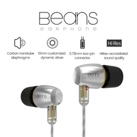 HiBy Beans Single-Dynamic driver earphone HiFi In-ear IEMs Replacement Cable 3.5mm terminal 0.78mm 2-pin Hires quality