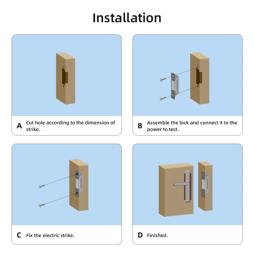 Jeatone Electric Lock Narrow Type Door with Power Supply Control for different NC Mode Fail Safe Access | Безопасность и защита