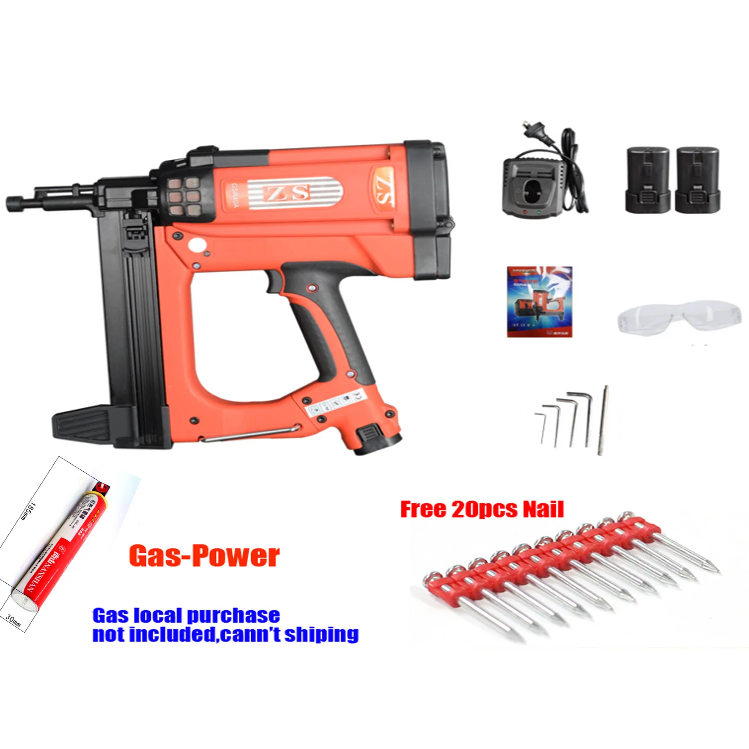 Concret GSR40 газовый гвоздильный пистолет деревообрабатывающий инструмент для окон и