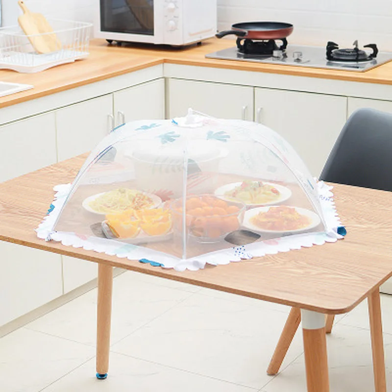 60CM Round Household Food Umbrella Cover Picnic Barbecue Party Anti Mosquito Fly Resistant Net Tent for Kitchen Dinner Table | Дом и сад