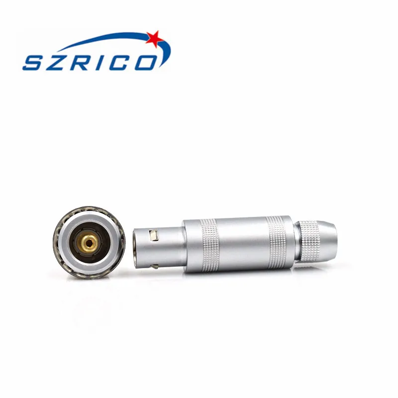 

M12 Connector RICO Coaxial Connector ERA 1S 1pin Circular Half Moon Connector Electrical Half male half female Connector