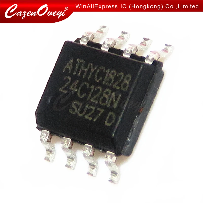 10 шт./лот Новинка AT24C128 24C128 AT24C128N AT24C128AN 10SU 2.7 памяти IC лапками углублением SOP 8 в