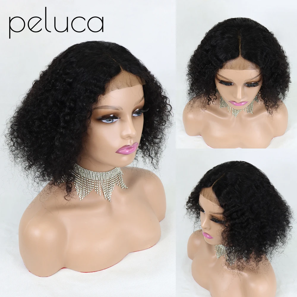 Brazilian Water Wave Lace Bob Wigs Pre Plucked With Baby Hair Human Hair Wigs Water Curly Short 4x4 150% Lace Wig For Black Wome
