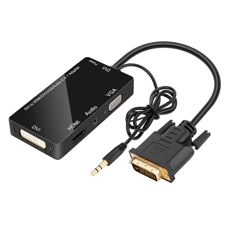VGA HDMI DVI адаптер 4 в 1 многофункциональный аудио конвертер USB для компьютера ПК