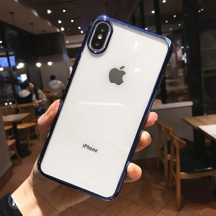Роскошный обшивка прозрачный мягкий кремний чехол для телефона для iPhone 6 s 6S 7 7S iPhone 8 Plus X 10 11 Pro XR XS Max 5 5S 5SE Тонкий чехол
