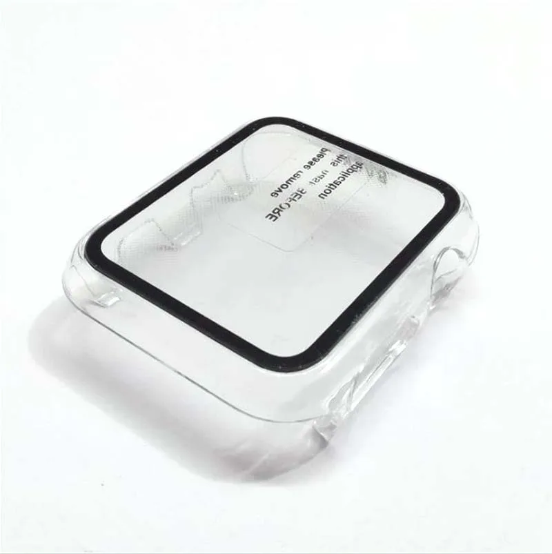 Стеклянный чехол с полным покрытием 360 для Apple Watch 41 мм 38 40 42 44 защитный iwatch S7 45