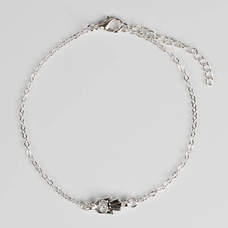 

5-piece simple peach heart anchor head pearl alloy foot chain women's fashion foot chain multi set jewelry K276