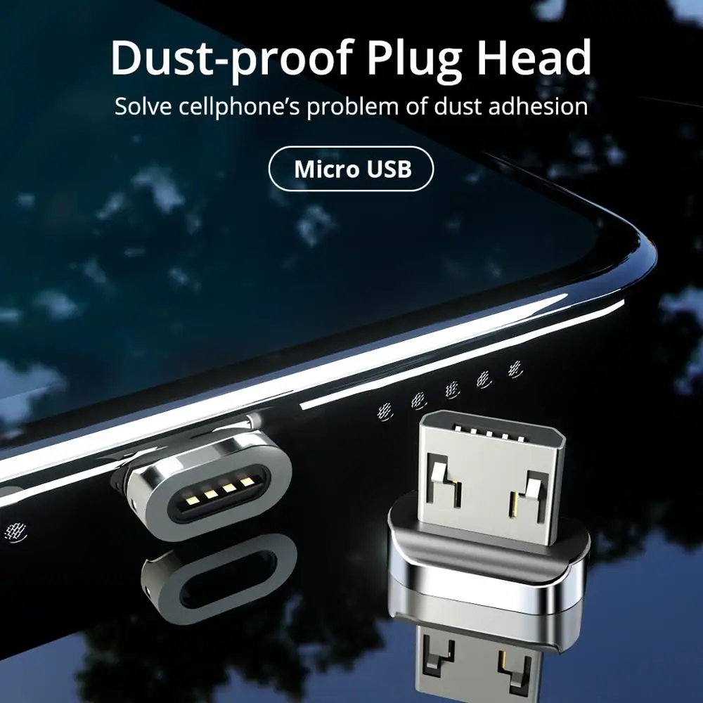 Магнитный кабель KSTUCNE зарядное устройство Micro USB Type C для быстрой зарядки телефона