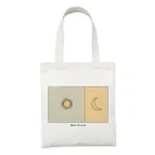2022 женские сумки для покупок с принтом Солнца и Луны, сумочка с цветочным принтом в эстетике, холщовые сумки для покупок, вместительные сумки-тоуты