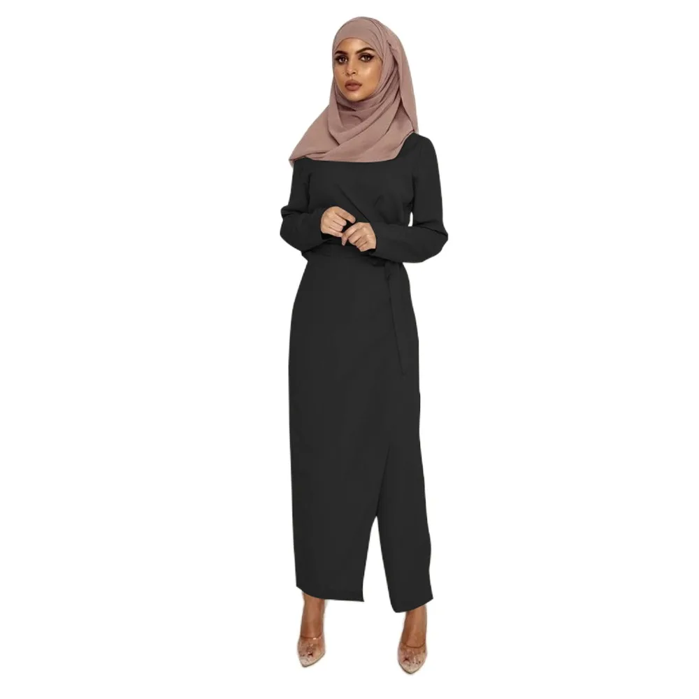 

Robe Satin Abaya Dubai Muslim Fashion Jumpsuit Dress Turkey Islam Clothing African Dresses For Women Musulman