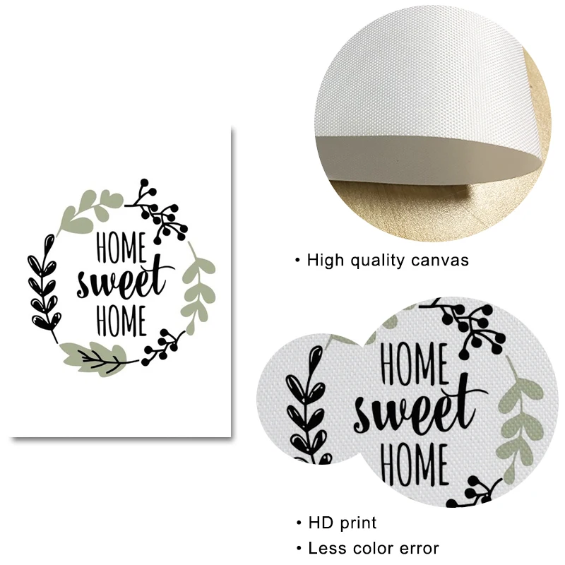 Современная картина из парусины Love Sweet Home с буквенным принтом настенный