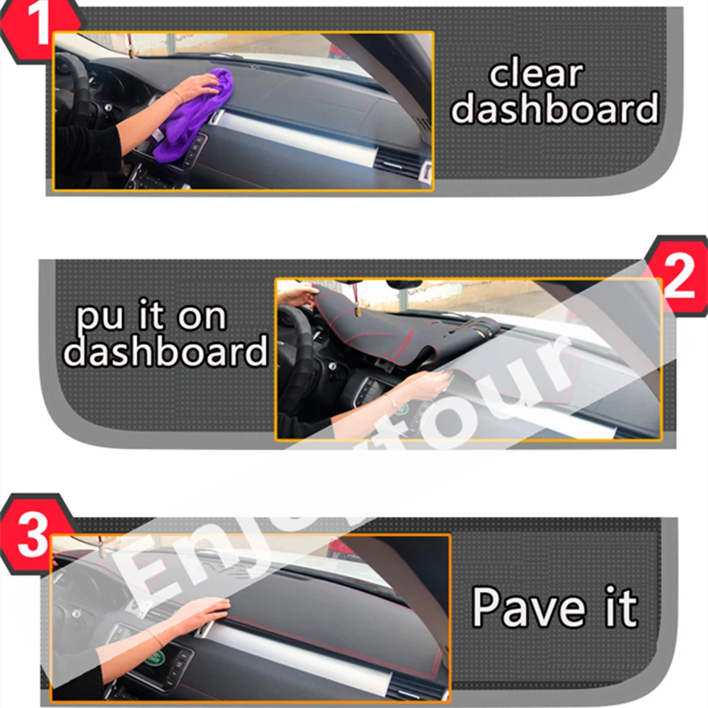 Leather Dashmat Dashboard Cover Accessories Pad Dash Mat Sun Shade Carpet For Toyota Corolla axio altis Auris Fielder 2003-2018 |