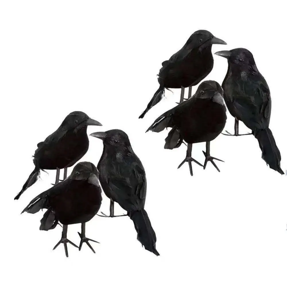 Модель черной вороны на Хэллоуин имитация искусственных птиц животные страшные