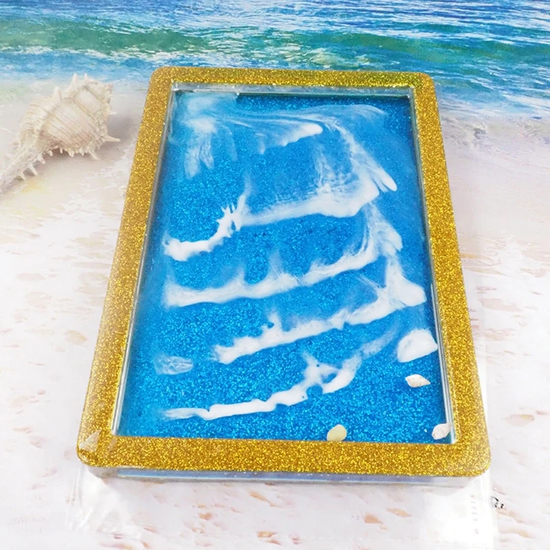 

Fruit Tray Mold Resin Molds Large Rectangle Epoxy Tray Silicone Resin Mold for DIY Plate Making Roll Casting Mold Tools