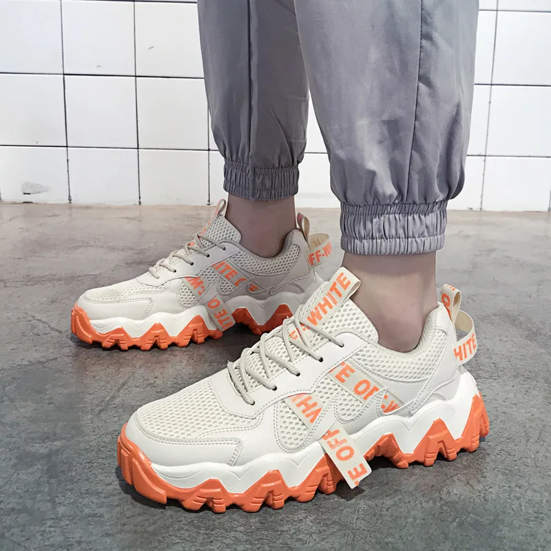 

Новинка 2022, спортивная обувь, мужские повседневные кроссовки для бега, модная трендовая дышащая обувь для бега на толстой подошве для мальч...