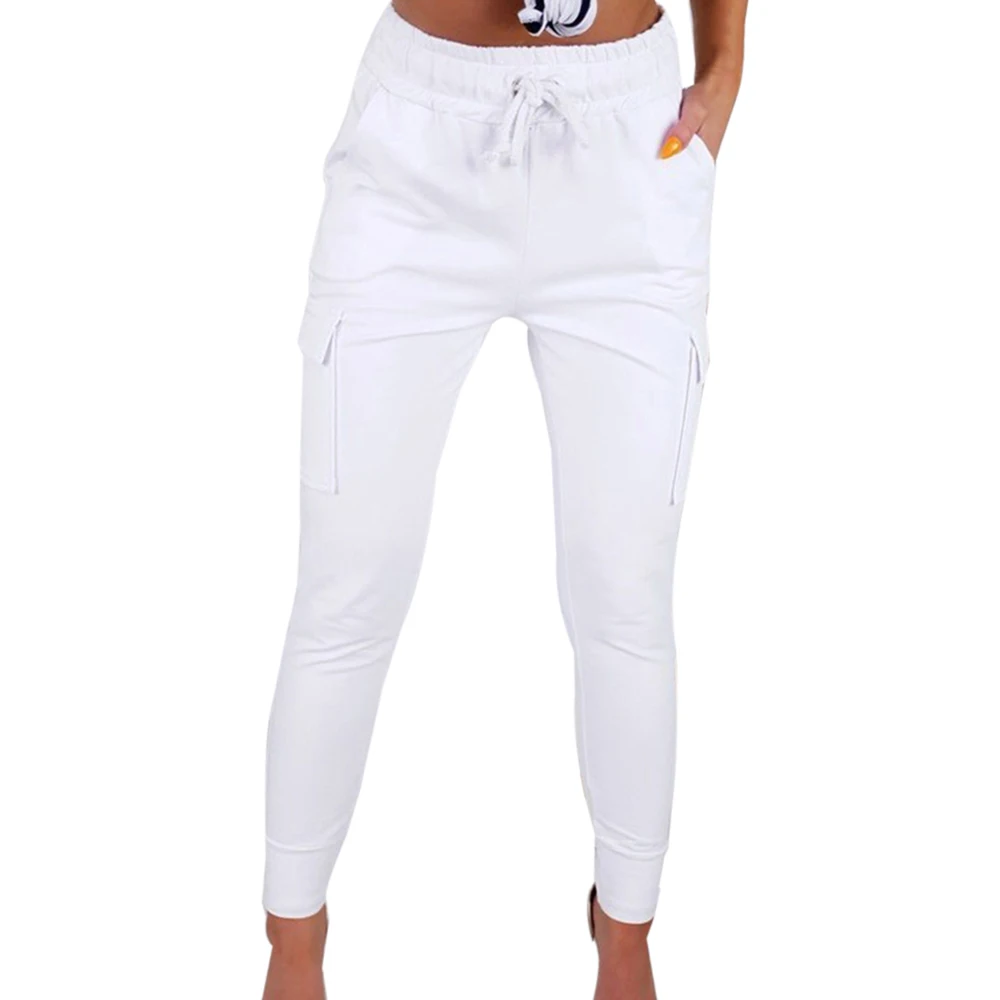 Women's Pants For Women Cotton High Waist Sweatpants Black Khaki Cargo Woman Ladies Trousers Joggers Slim Lady | Спорт и