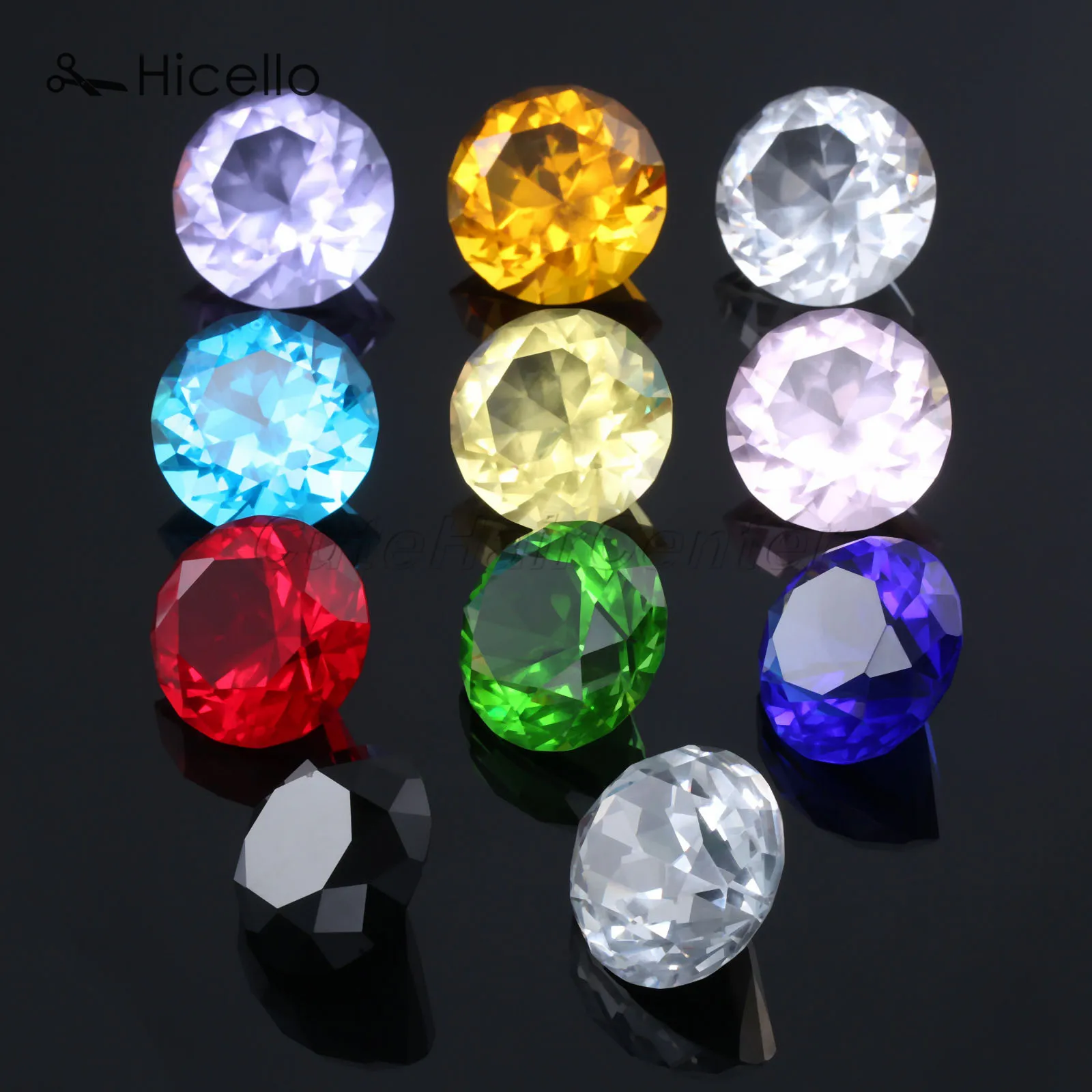 Кристаллический бриллиант K9 стразы стеклянное гигантское украшение 30 мм