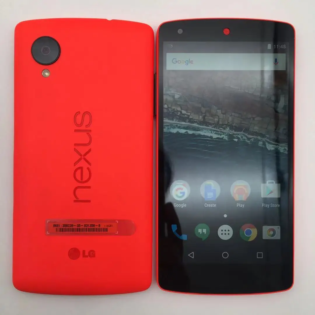 Восстановленный Оригинальный разблокированный мобильный телефон LG Nexus 5 4G камера